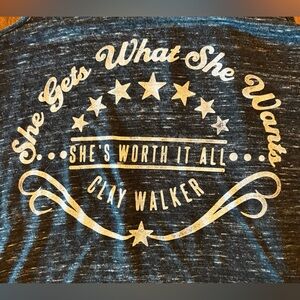 Clay Walker Tank Top- Bella Canvas Black Tank Top - Medium